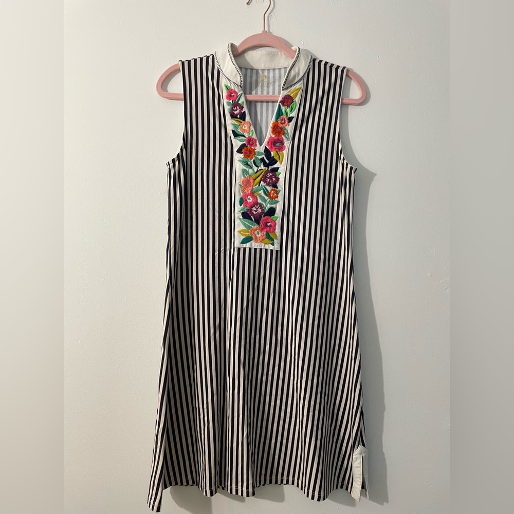 Spartina 499 Stripe embroidered dress
